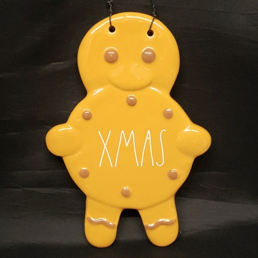 Rae Dunn NWOT Ceramic Gingerbread Man Xmas Plaque